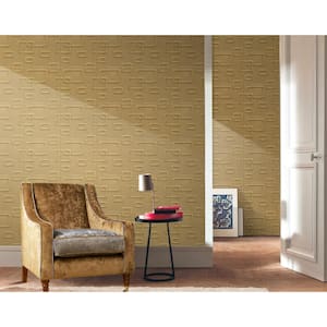 Falkirk Jura II 1/3 in. x 28 in. x 28 in. Peel & Stick Dark Gold Circular Shapes Foam Decorative Wall Paneling (10-Pack)