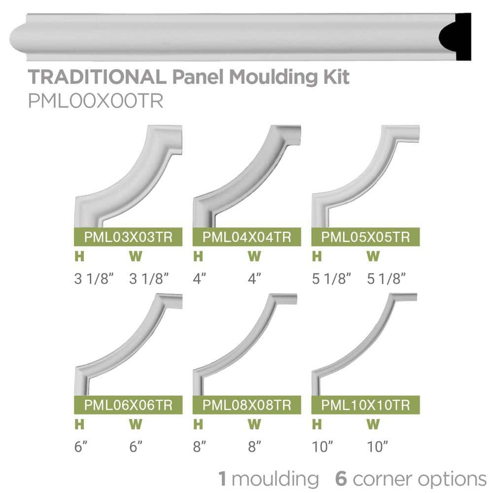 94" White Urethane Traditional Panel Moulding