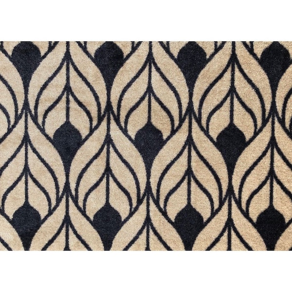 Taupe and Gray 2 ft. 3 in. x 1 ft. 5 in. Small Mat Tulle Washable Floor Mat Area Rug