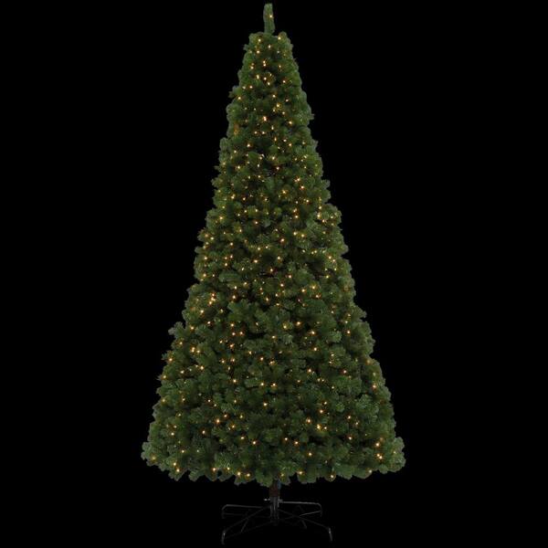 Home Accents Holiday - 12 ft. Noble Fir Quick-Set Artificial Christmas Tree with 1450 Clear Lights