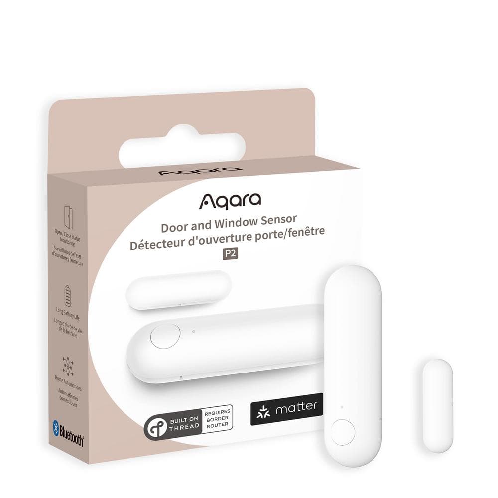 Aqara Door and Window Sensor P2 - with Native Matter Support, Open/Closed Status Monitoring, Local Home Automation