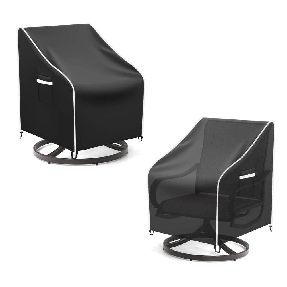 Waterproof 30 in. D x 34 in. W x 38.5 in. H Patio Chair Covers for Outdoor Furniture, Black price history on PriceWatchPro