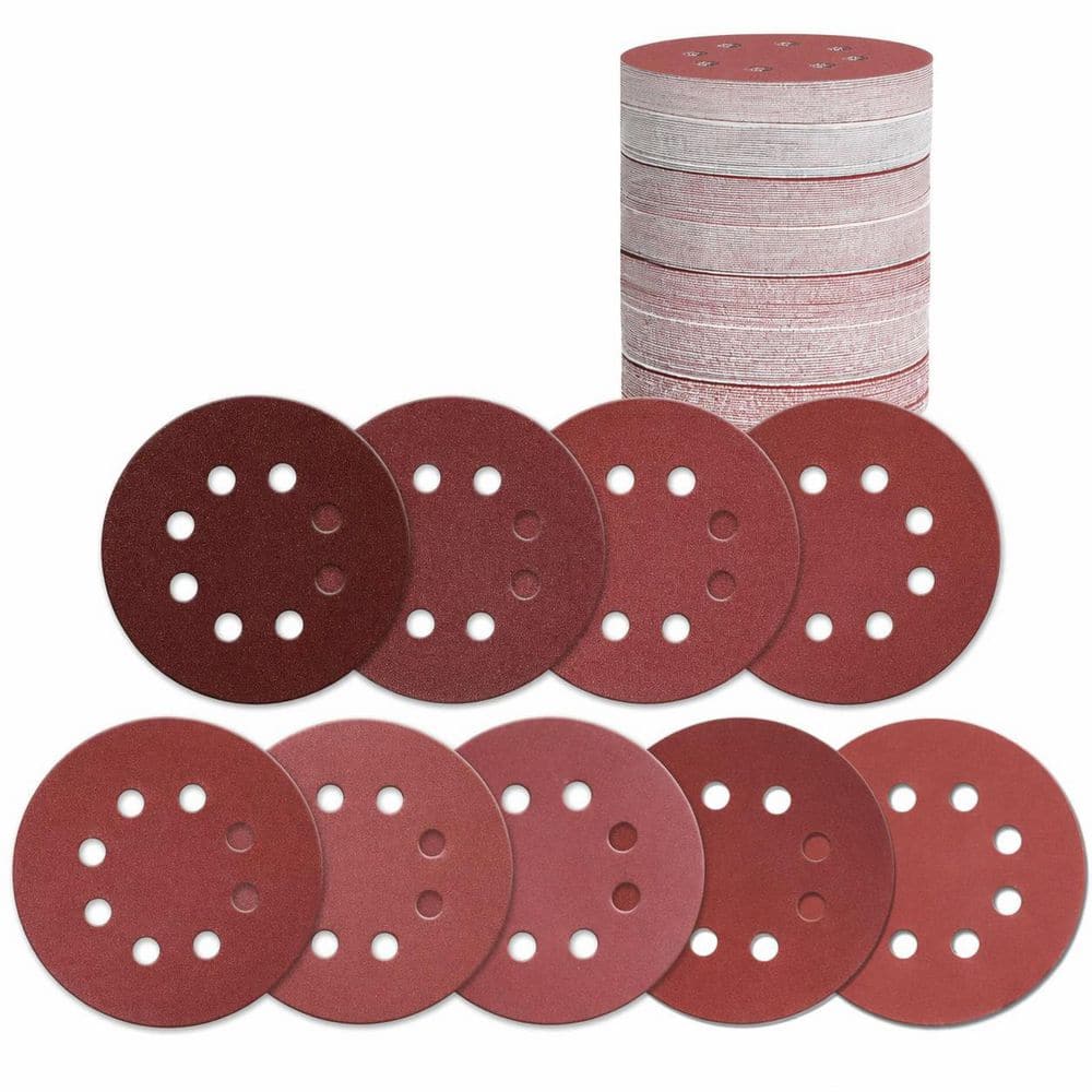 5-Inch 8-Hole Hook & Loop Sanding Discs with Assorted 40 60 80 120 150 220 320 400 600 Grits for Orbital Sander 160pcs price history on PriceWatchPro
