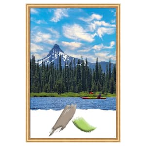 Salon Scoop Gold Wood Picture Frame Opening Size 24 x 36 in.