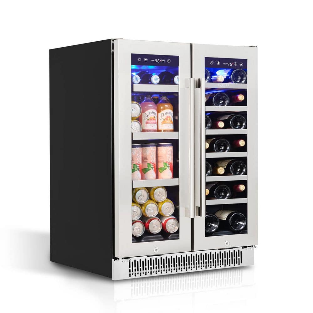 24 in. Dual Zone 20 Bottles and 60 Cans Wine and Beverage Refrigerator in Stainless Steel, Freestanding/Under-Counter price history on PriceWatchPro