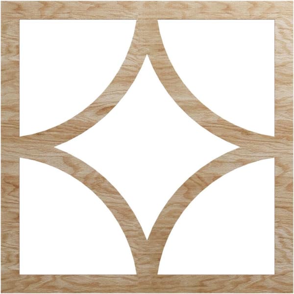 Ekena Millwork 32 in. x 11.25 in. x 0.375 in. Wood Medallion Moulding
