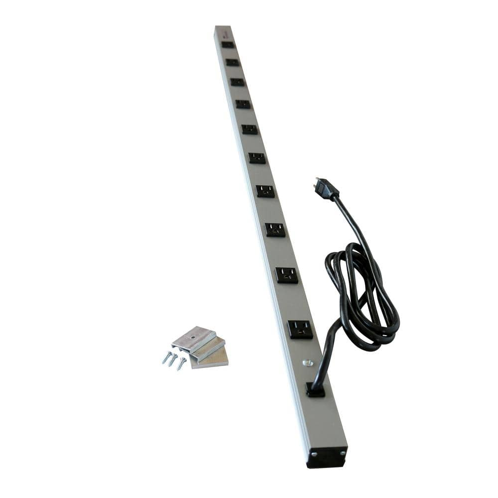 Legrand Wiremold CabinetMATE 10-Outlet 15 Amp Power Strip with 6 ft. Cord