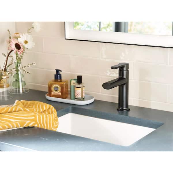 MOEN Meena Single Hole Single Handle Bathroom Faucet in Matte