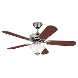 Brushed Nickel 42 Inch Westinghouse Lighting 7235400 Newtown Indoor Ceiling Fan with Light 