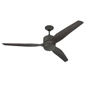 Limerick 60 in. Indoor/Outdoor Aged Galvanized Ceiling Fan with Integrated LED Light and Remote/Wall Control Included