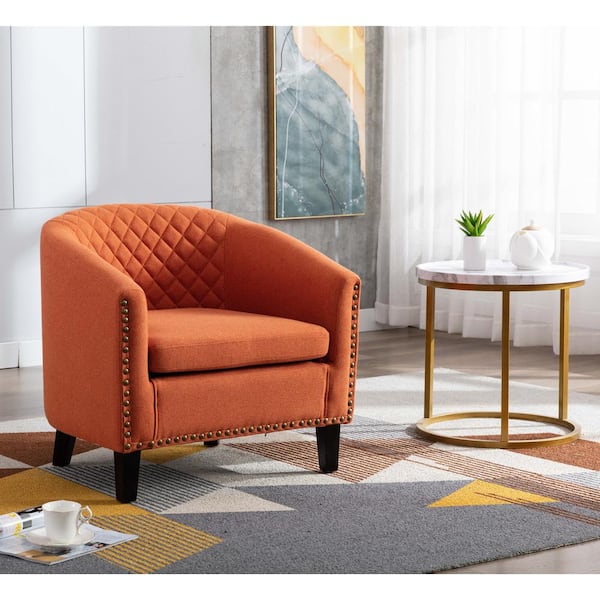 orange chairs for living room