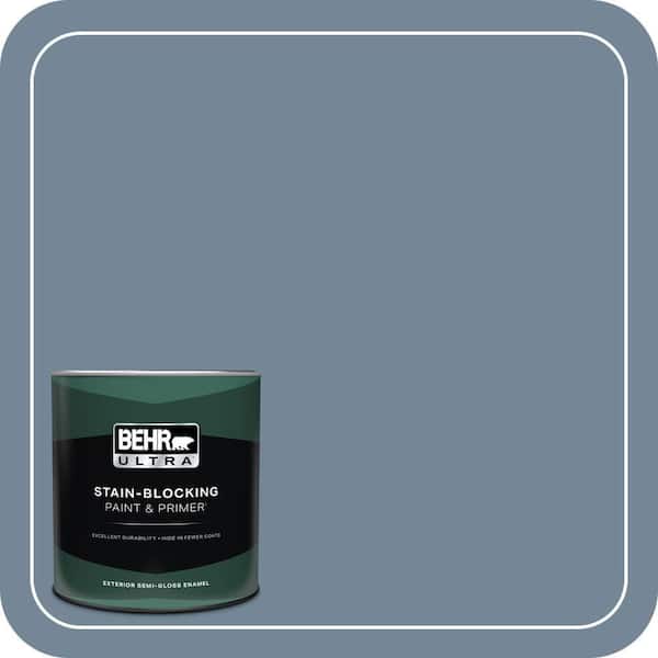 BEHR ULTRA 1 qt. #570F-5 Skipper Semi-Gloss Enamel Exterior Paint & Primer