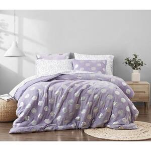 Material Girl Metallic Dot Blue Full 7 Piece Bed In A Bag Bib4178blf 3200 The Home Depot