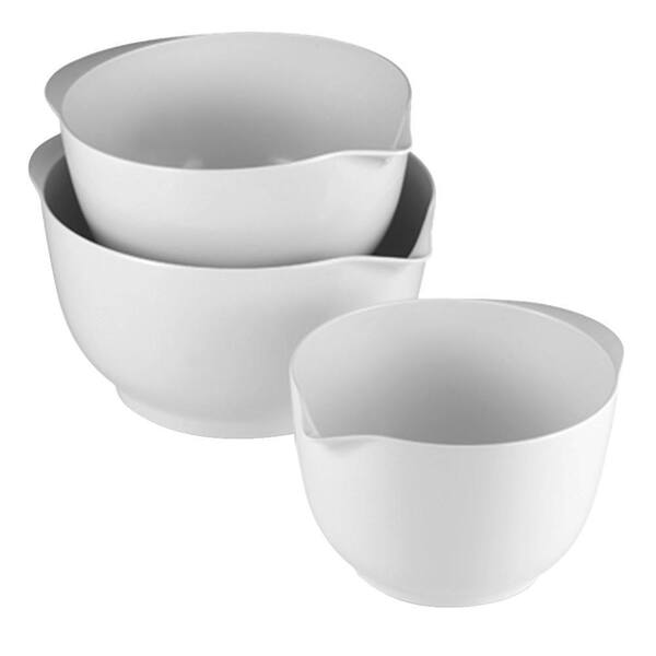 Oggi Melamine Mixing Bowl in White (Set of 3)