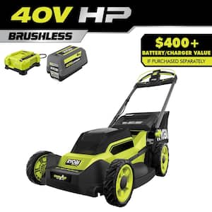 40V HP Brushless 20 in. Cordless Electric Battery Dual Blade Walk Behind Self-Propelled Mower - 8.0Ah Battery & Charger
