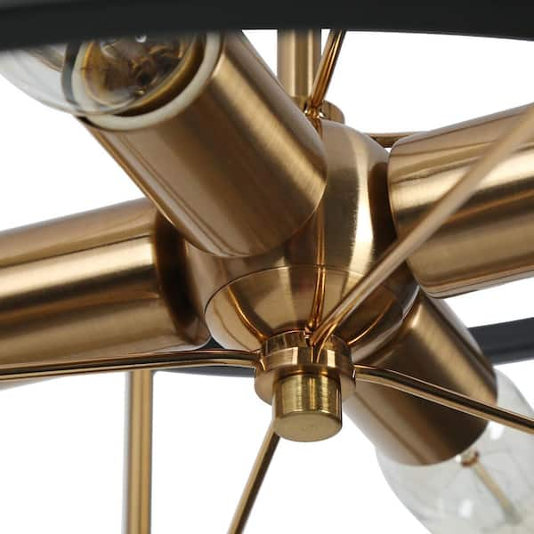 Zevni Cucko 4-Light Plated Brass Modern Drum Chandelier Lighting