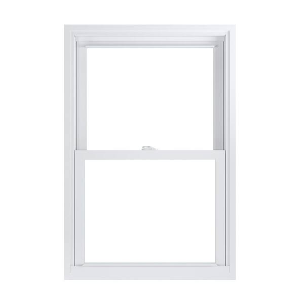 American Craftsman 27.75 in. x 41.25 in. 70 Pro Series Low-E Argon Glass Double Hung White Vinyl Replacement Window, Screen Incl