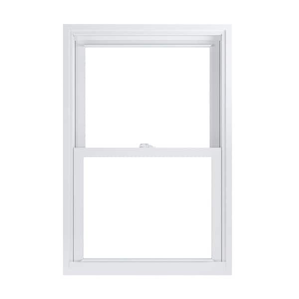 American Craftsman 27.75 in. x 41.25 in. 70 Pro Series White Double Hung Low-E Argon PS Glass Vinyl Replacement Window, Screen Incl