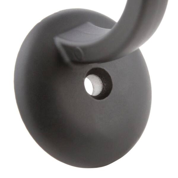 EVERMARK Stair Parts 2-3/4 in. x 2-1/16 in. Black Aluminum Alloy Heavy Duty Wall Rail Mounting Bracket