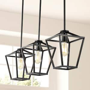 Grace 36.5 in. 3-Light Industrial Farmhouse Iron Linear LED Pendant, Oil Rubbed Bronze