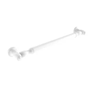 Traditional 16 in. Smooth Grab Bar in Matte White