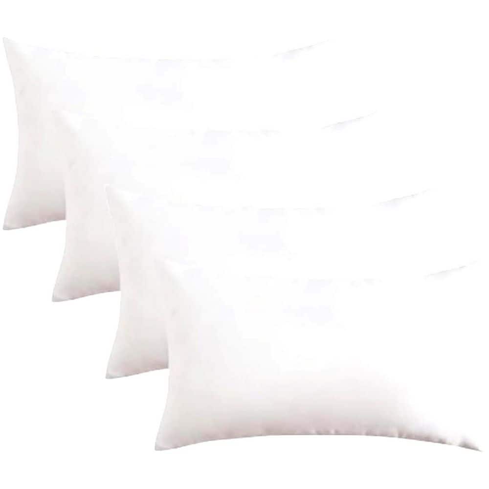 COVERS&ALL 14 x 22 In. White Rectangle Outdoor Throw Pillow
