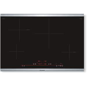 800 30 in. Induction Cooktop in Black with Stainless Steel Trim with 4 Elements