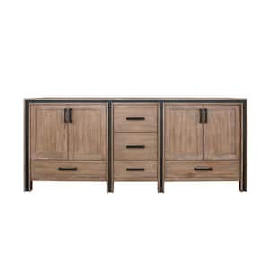 Ziva 80 in W x 22 in D Rustic Barnwood Double Bath Vanity without Top