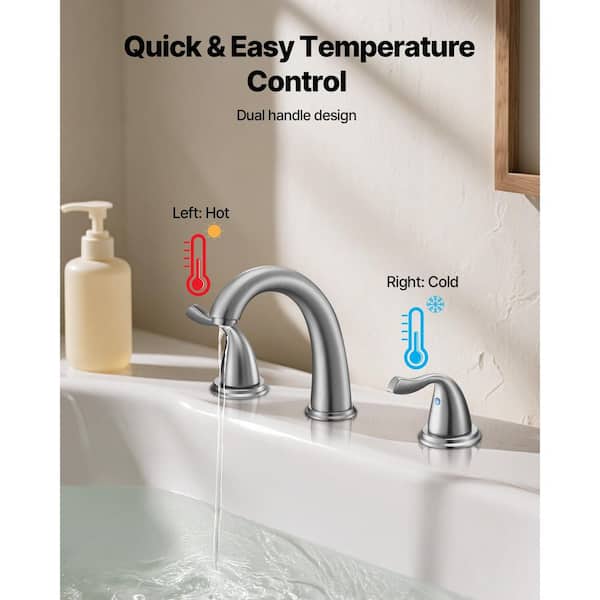 LIWEIKE Roman Tub Faucet With Sprayer Deck Mount Tub Brushed Nickel