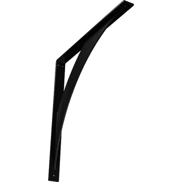 2 in. x 24 in. x 24 in. Steel Hammered Black Legacy Bracket