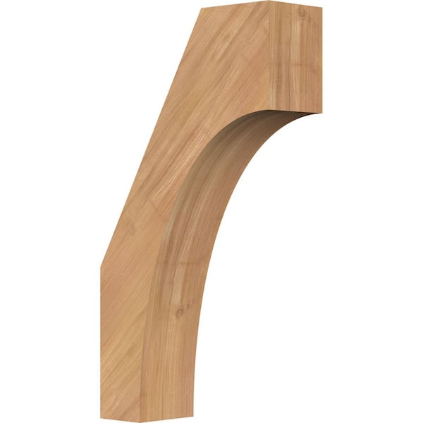 Ekena Millwork 3 1/2"W x 10"D x 18"H Westlake Smooth Knee Brace, Western Red Cedar