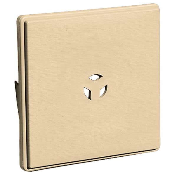 Builders Edge 6.625 in. x 6.625 in. #012 Dark Almond Dutch Lap Surface Universal Mounting Block