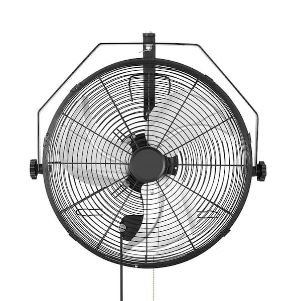 18-In. Wall-Mounted Fan with Adjustable Rotation, Long Airflow Reach, 3-Speed Settings, IP44 Protection, Commercial