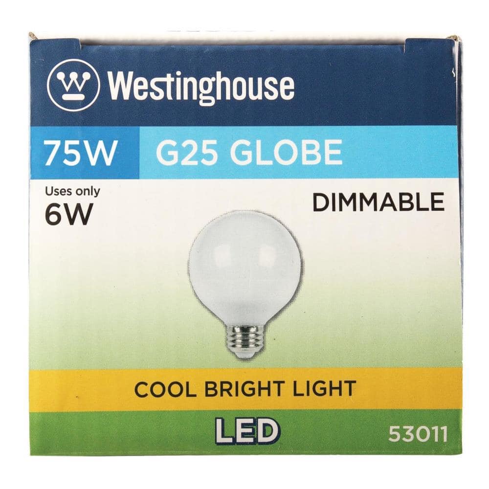 White Frosted Dimmable LED Globe Light Bulb