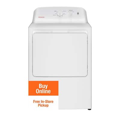 6.2 cu. ft. vented Electric Dryer in White with Auto Dry