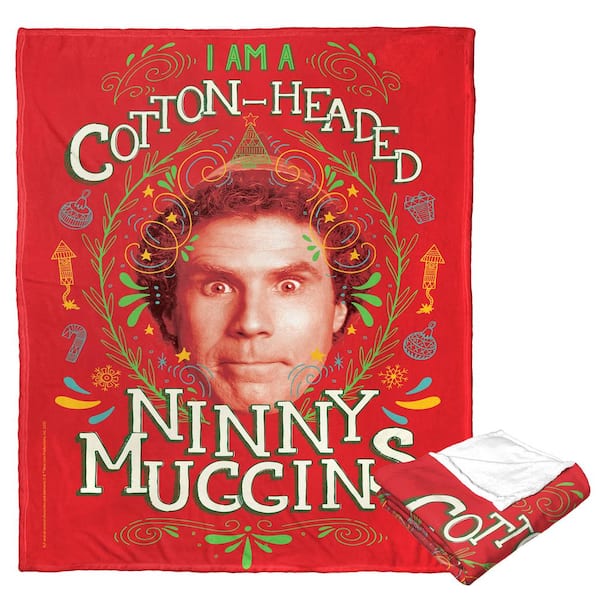THE NORTHWEST GROUP Elf Ninny Muggins Silk Touch Multi-Colored Throw Blanket