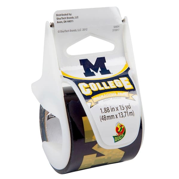 Duck 1.88 in. x 15 yds. University of Michigan Packaging Tape (5-Pack)