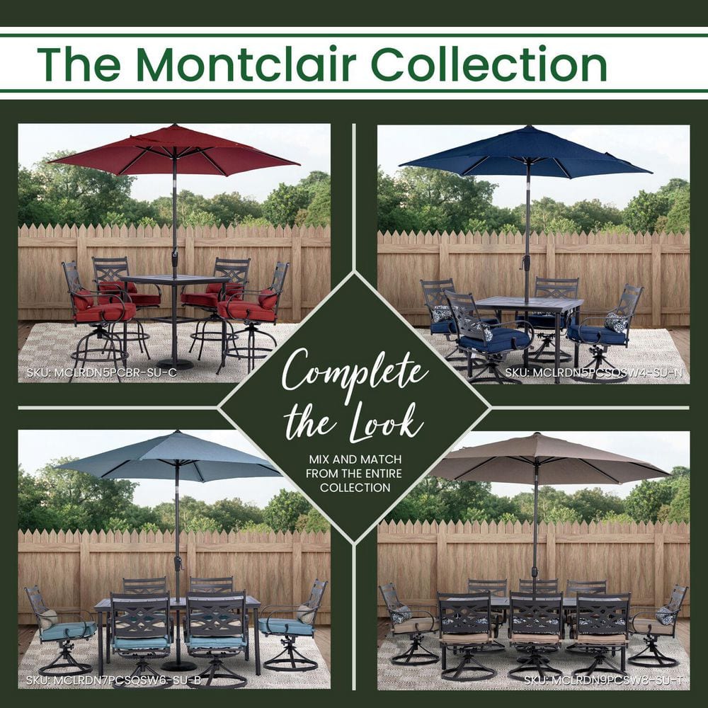 Montclair 11-Foot Navy Blue Aluminum Market Patio Umbrella