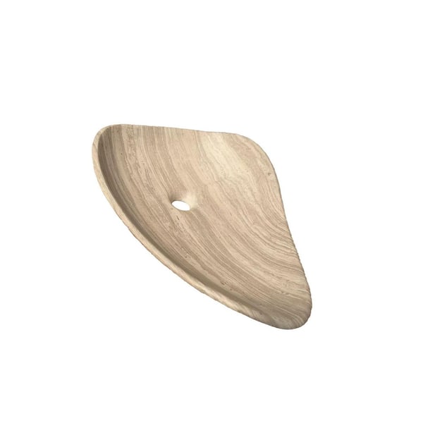 21 in. x 15 in. Artificial Stone Bathroom Vessel Sink Zen Basin in Gray Stone Veining