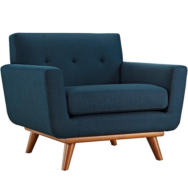 MODWAY Engage Upholstered Armchair in Azure