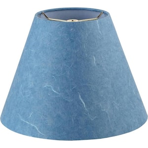 Mix and Match 9 in. Pigeon Blue Washi Paper Empire Lamp Shade with Spider Fitter