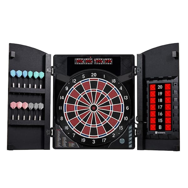 MD Sports New Haven Electronic Dartboard with Cabinet DB300Y19003 - The  Home Depot