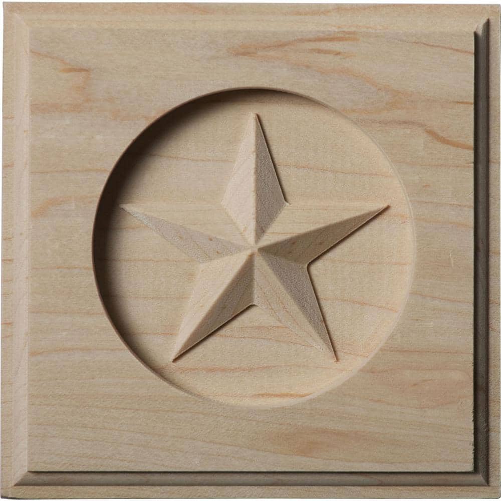 3/4 in. x 4-1/4 in. x 4-1/4 in. Unfinished Wood Alder Austin Star Rosette price history on PriceWatchPro