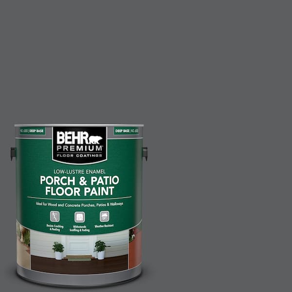BEHR PREMIUM 1 gal. #N500-6 Graphic Charcoal Low-Lustre Enamel Interior/Exterior Porch and Patio Floor Paint