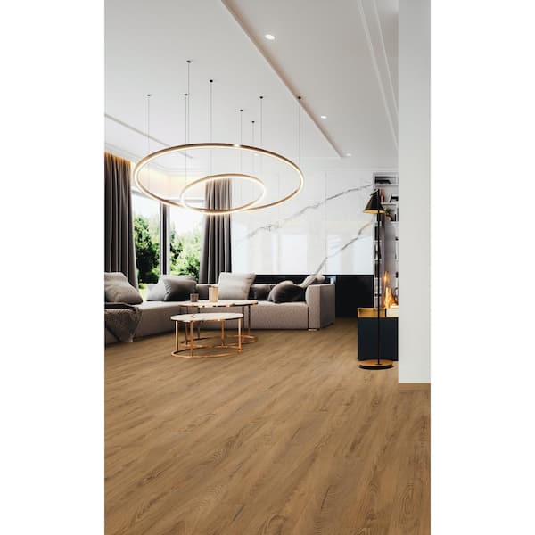 Inca Carpenter Oak Solid 8mm T x 7.67 in. W Laminate Wood Flooring(24.32 sq. ft./case)