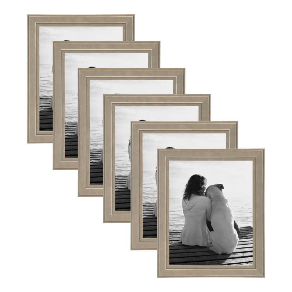 Kieva 8 in. x 10 in. Gray Picture Frame (Set of 6)