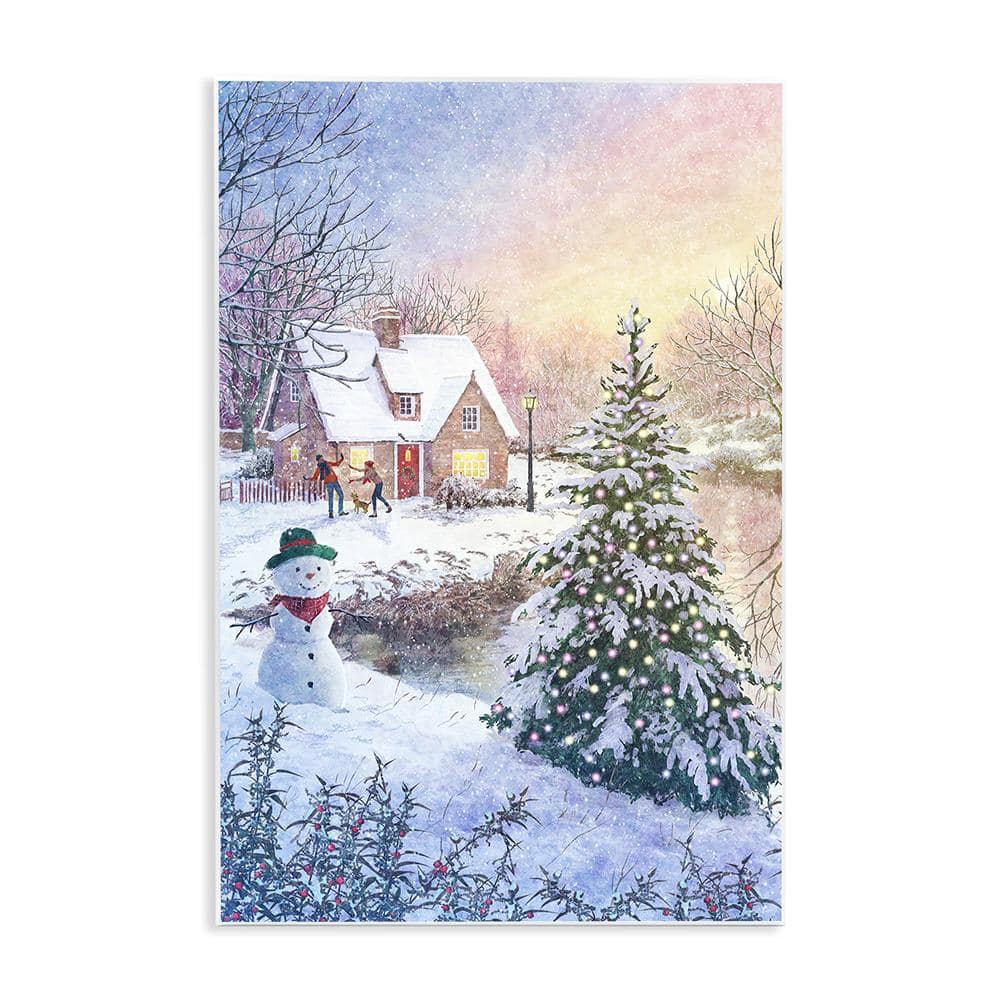 Kids Playing in Snow by Pip Wilson 1 Piece Unframed Graphic Print Nature Poster Art Print 19 in. x 13 in. price history on PriceWatchPro
