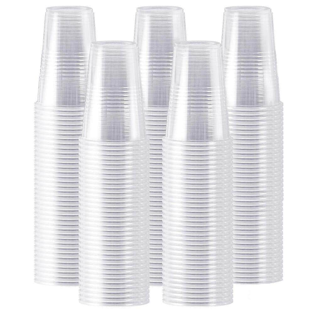 Lynzavix 2.91 in. Clear Transparent Disposable Plastic Drinking Cups Party  Tableware (600 Per Case) 29DPH005594 - The Home Depot