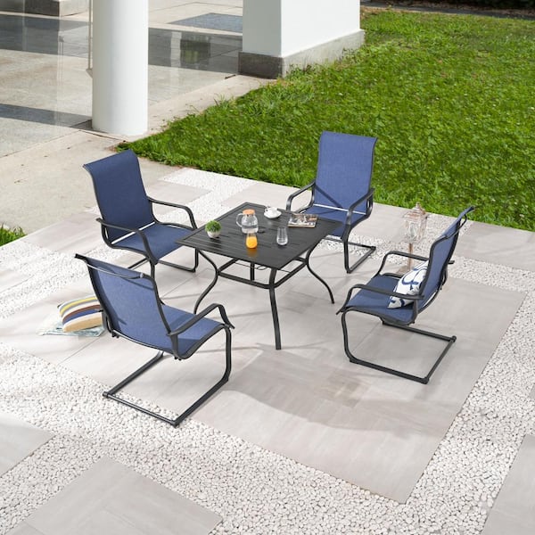 Patio Festival 5-Piece Square Metal Outdoor Dining Set