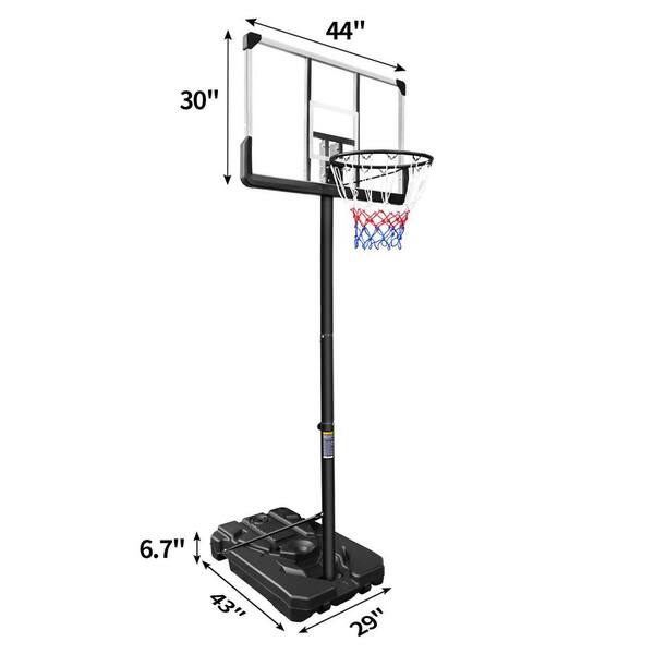 Tunearary Indoor-Outdoor Portable Iron Basketball Hoop, Height 